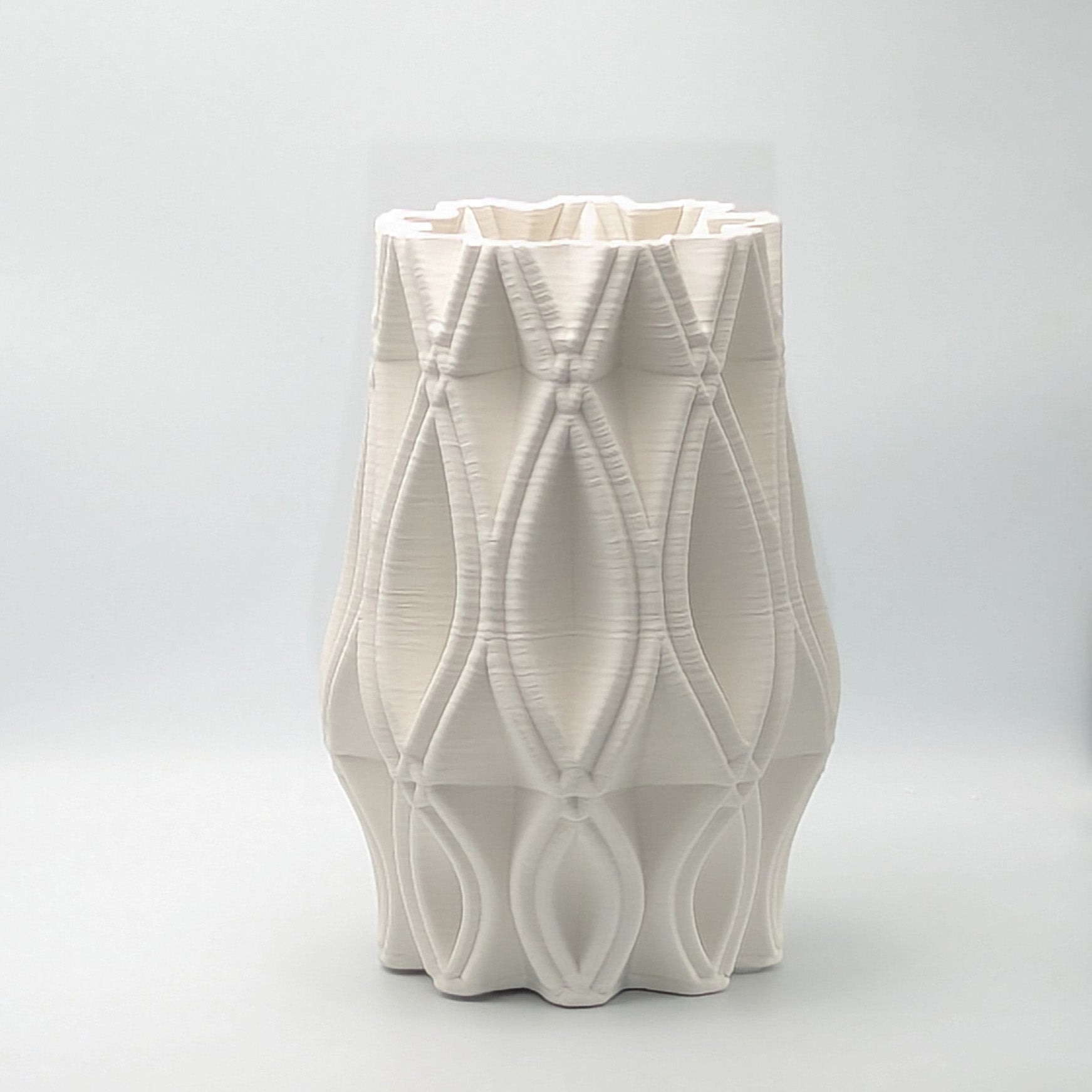 Lara Modern White 3D Ceramic Vase Large