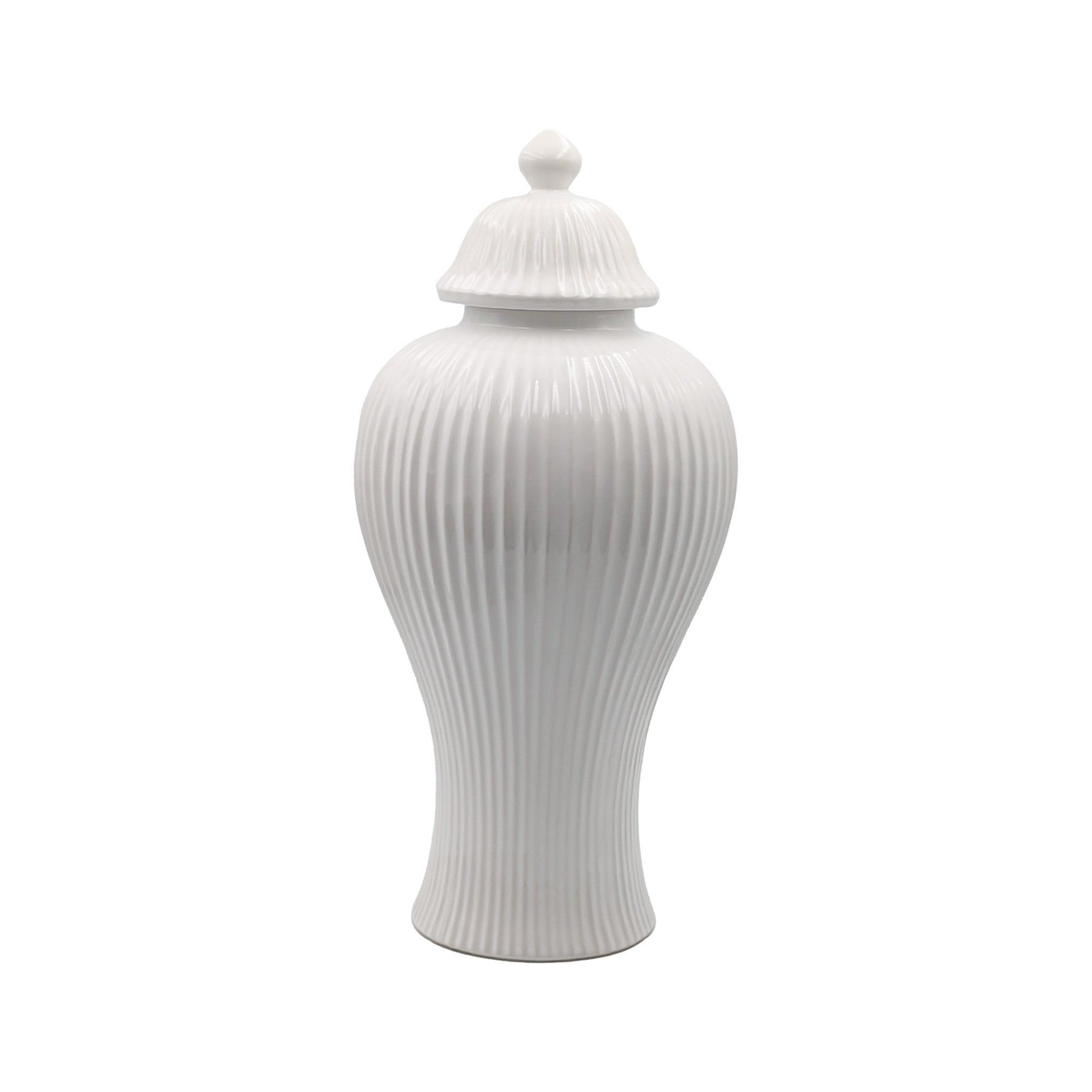 Lily Traditional Ginger Jar - White