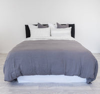 Linen Doona Charcoal - Queen & King Sizes - Luxury Co