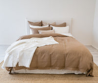 Linen Doona Chestnut - King & Queen Sizes - Luxury Co