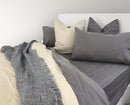 Linen Sheets Charcoal - Queen & King Sizes - Luxury Co