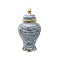 Lux Template Jar With Lid Blue/GoldLuxury Co