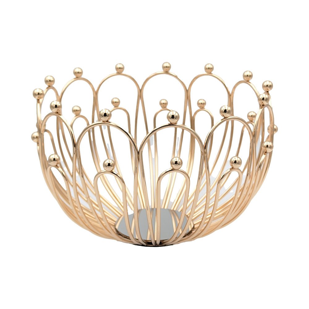 Luxe Gold Fruit Bowl Metal - 25cm - Luxury Co