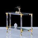 Luxury Lucite Acrylic Console Table Glass Top - Luxury Co