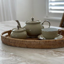 Mandalay Oval Rattan Tray Set Natural Finish - Luxury Co