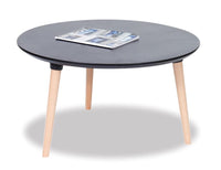 Massa Round Coffee Table Natural - Black 80cmLuxury Co