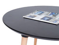 Massa Round Coffee Table Natural - Black 80cmLuxury Co