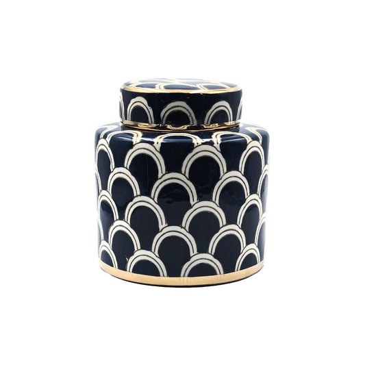 Matisse Ceramic Ginger Jar - Navy & GoldLuxury Co