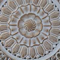 Mehndi Handcrafted Wood Wall Art Round FrameLuxury Co