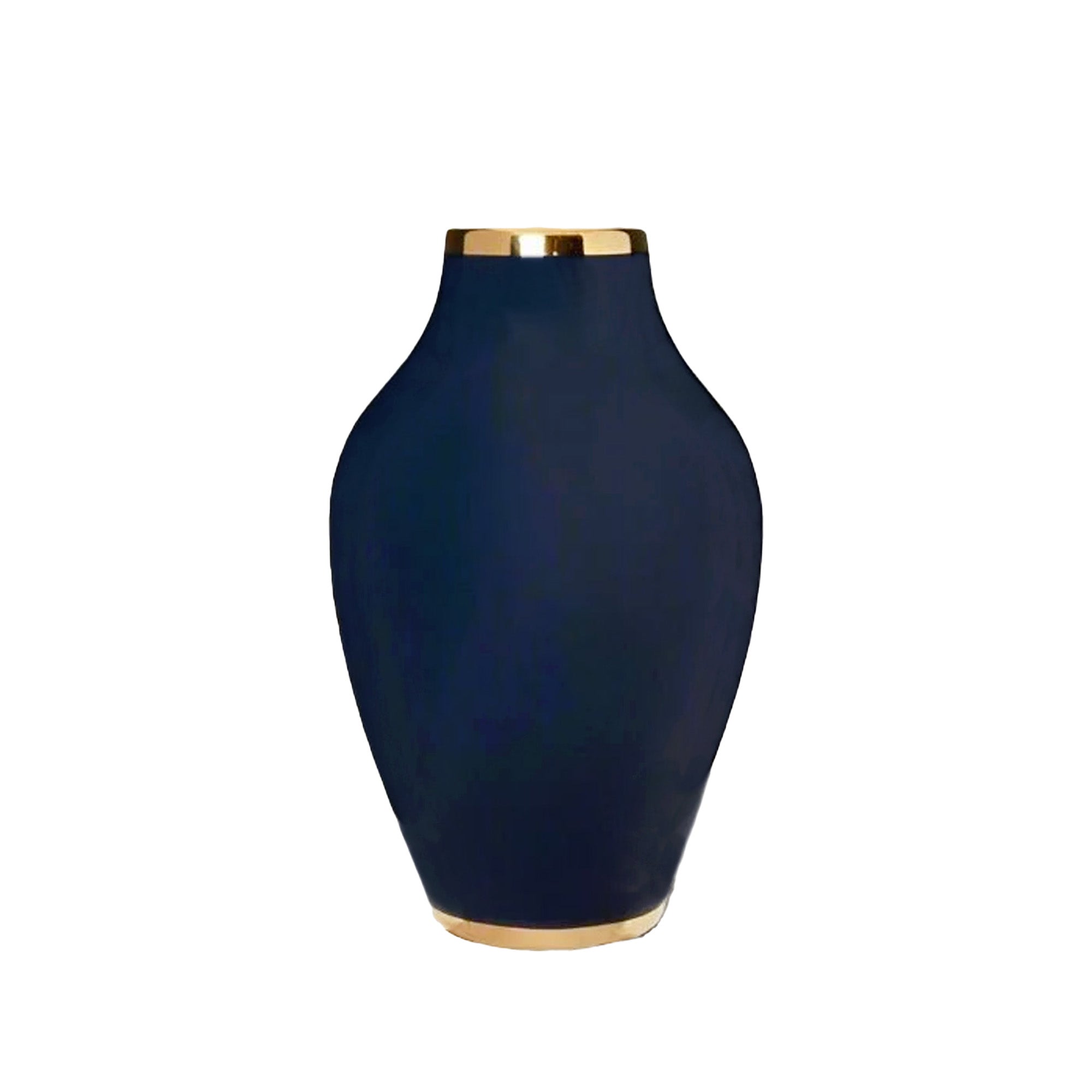 Midnight Ceramic Vase Navy Blue/Gold  41cm