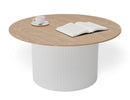 Mimi Round Coffee Table Natural - White 80cmLuxury Co