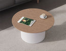 Mimi Round Coffee Table Natural - White 80cmLuxury Co