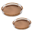 Modern Round Mirror Serving Tray SetLuxury Co