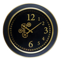 Modern Round Wall Gear Clock Black/GoldLuxury Co