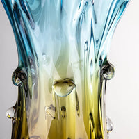 Natalie Hand Blown Coloured Glass Vase Murano Style - Luxury Co