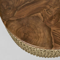 Naves Round Coffee Table Teak Wood/Natural - Luxury Co