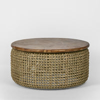 Naves Round Coffee Table Teak Wood/Natural - Luxury Co