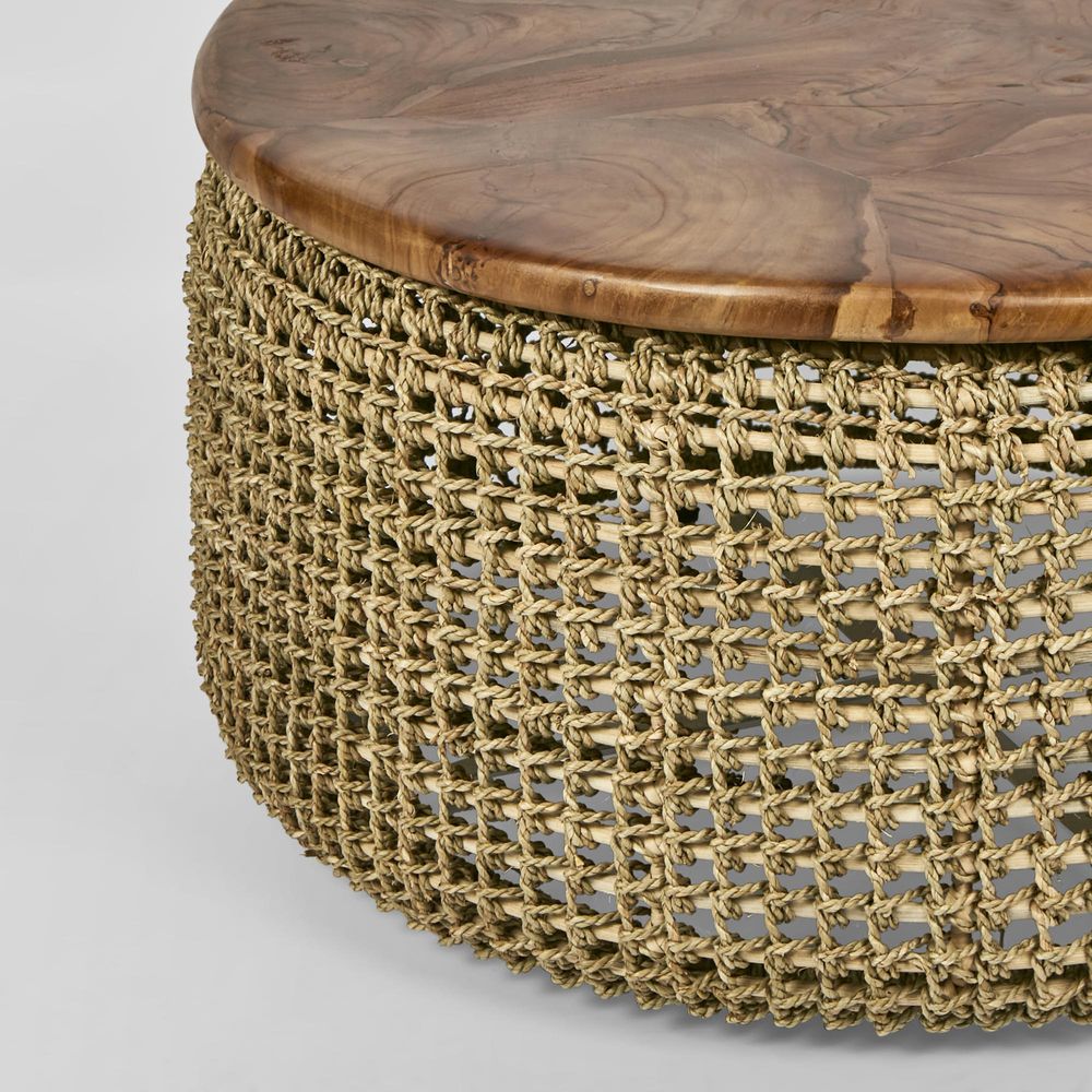 Naves Round Coffee Table Teak Wood/Natural