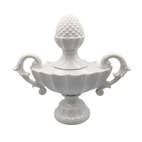 Nera White Gloss Decorative Lidded UrnLuxury Co