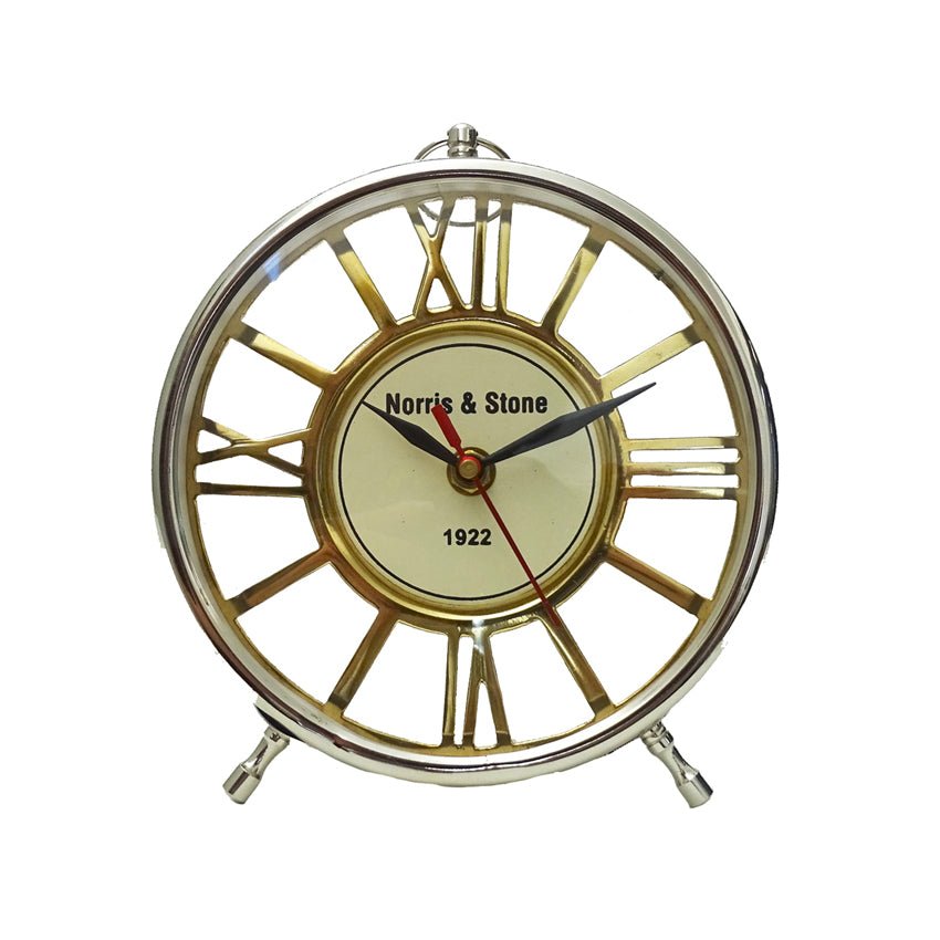 Norris & Stone Modern Mantel Clocks Silver/Gold - Luxury Co