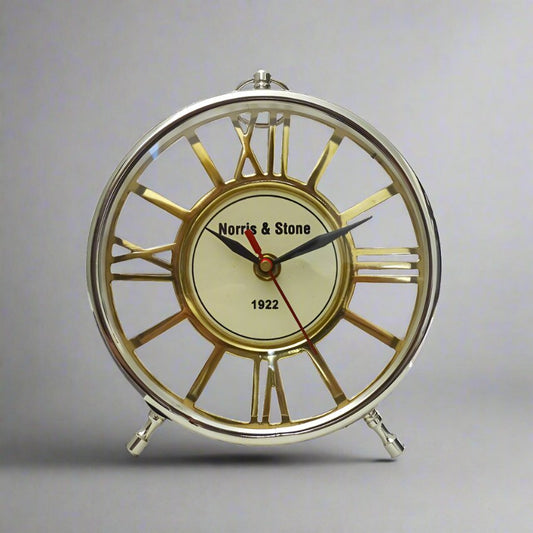 Norris & Stone Modern Mantel Clocks Silver/Gold - Luxury Co