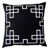 Palm Springs Black Velvet Cushion Cover 55x55 cm - Luxury Co