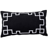 Palm Springs Black Velvet Rectangular Cushion Cover - Luxury Co