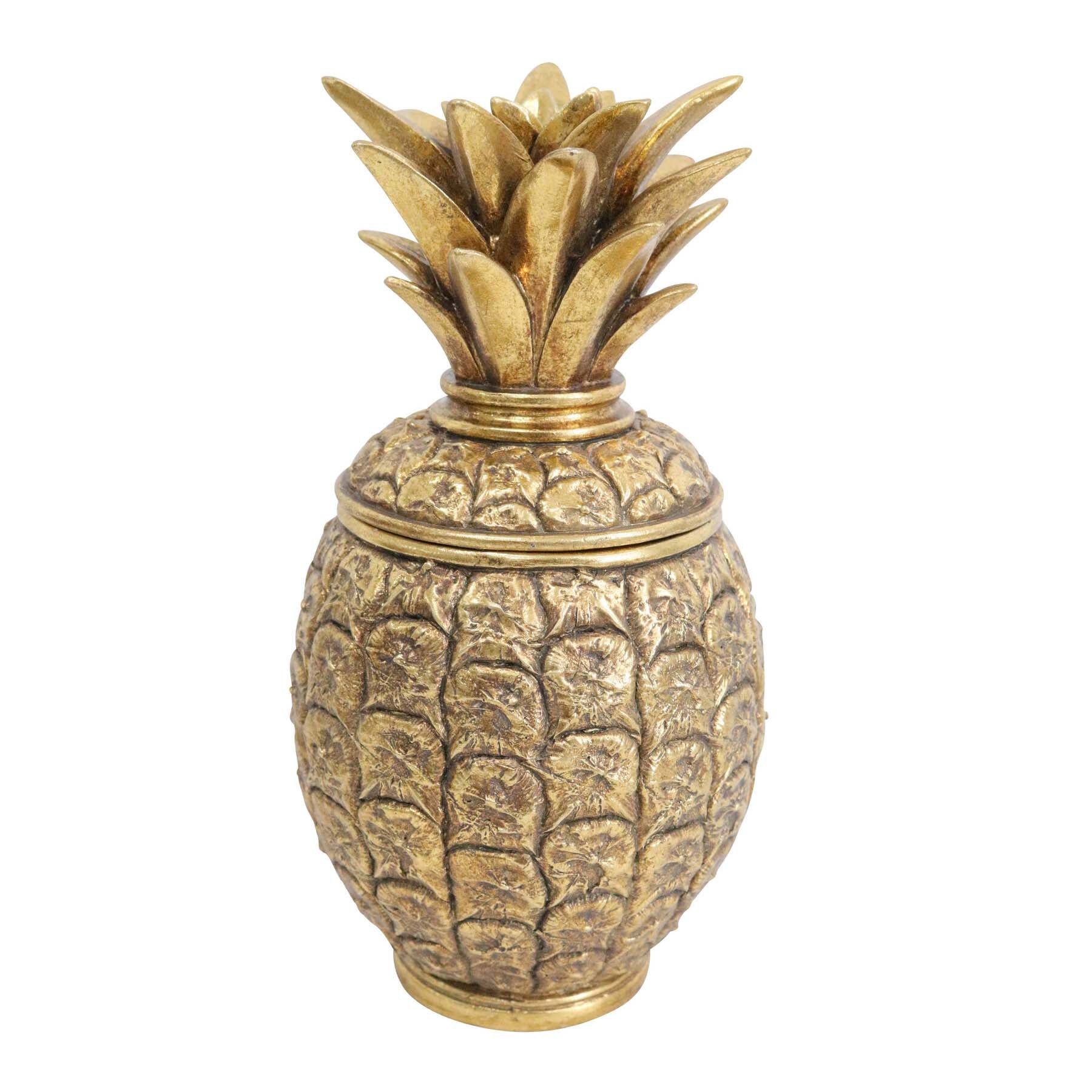 Pineapple Box - Decorative Resin Storage Container