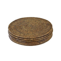 Plantation Round Rattan Placemats Set - Luxury Co