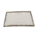 Platter Paisley Decorative Rectangular Tray - White - Luxury Co