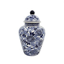 Porcelain Ginger Jar White Blue ChrysanthemumLuxury Co