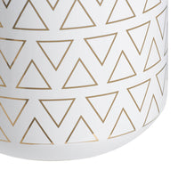 Portillo Ceramic Vase White & Gold 20cm - Luxury Co