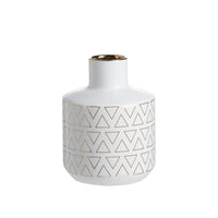 Portillo Ceramic Vase White & Gold 20cmLuxury Co