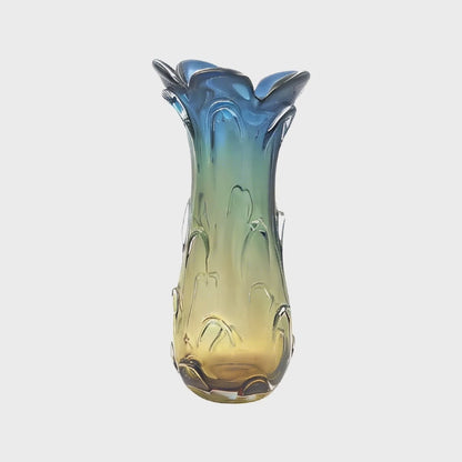 Handcraft Blown Glass Tall Flower Vase