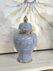 Hamptons Style Blue Dot Ceramic Temple Jar