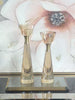 Refined Crystal & Bronze Candle Holder Set
