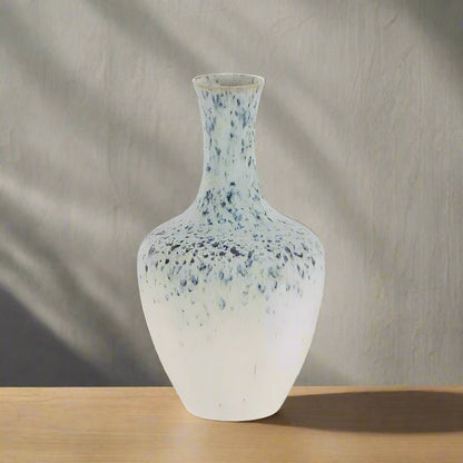 Rain Belly Ceramic Vase Large Blue/White 30cm - Luxury Co