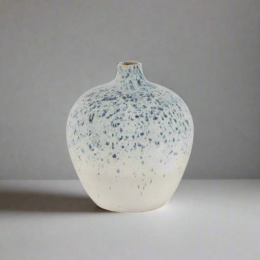 Rain Belly Ceramic Vase Small Blue/White 24cm - Luxury Co