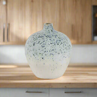 Rain Belly Ceramic Vase Small Blue/White 24cm - Luxury Co