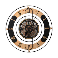 Round Brentwood Country Exposed Gear Movement Wall Clock D90cm - Luxury Co