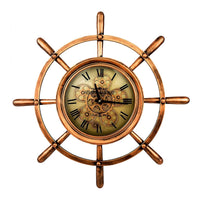 Round Nautical Gear Movement Wall Clock 65cm - Luxury Co