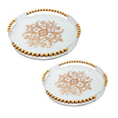 Round Serving Tray With Handles Set - Pack of 2Luxury Co