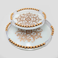 Round Serving Tray With Handles Set - Pack of 2Luxury Co