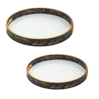 Rustic Champagne Round Serving TraysLuxury Co