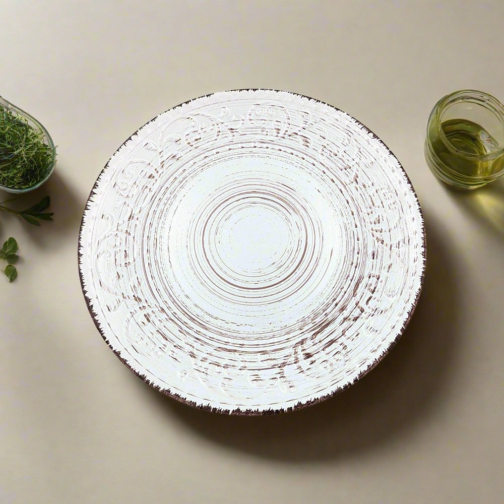 Rustic Fare Dinner Ceramic Plate Cream - Luxury Co