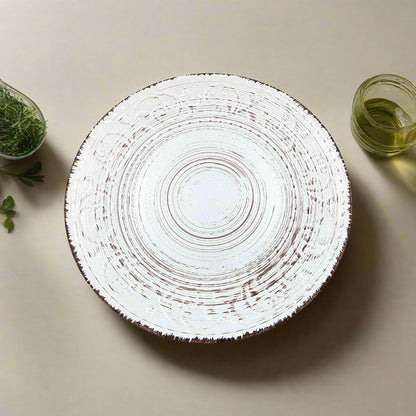 Rustic Fare Dinner Ceramic Plate Cream - Luxury Co