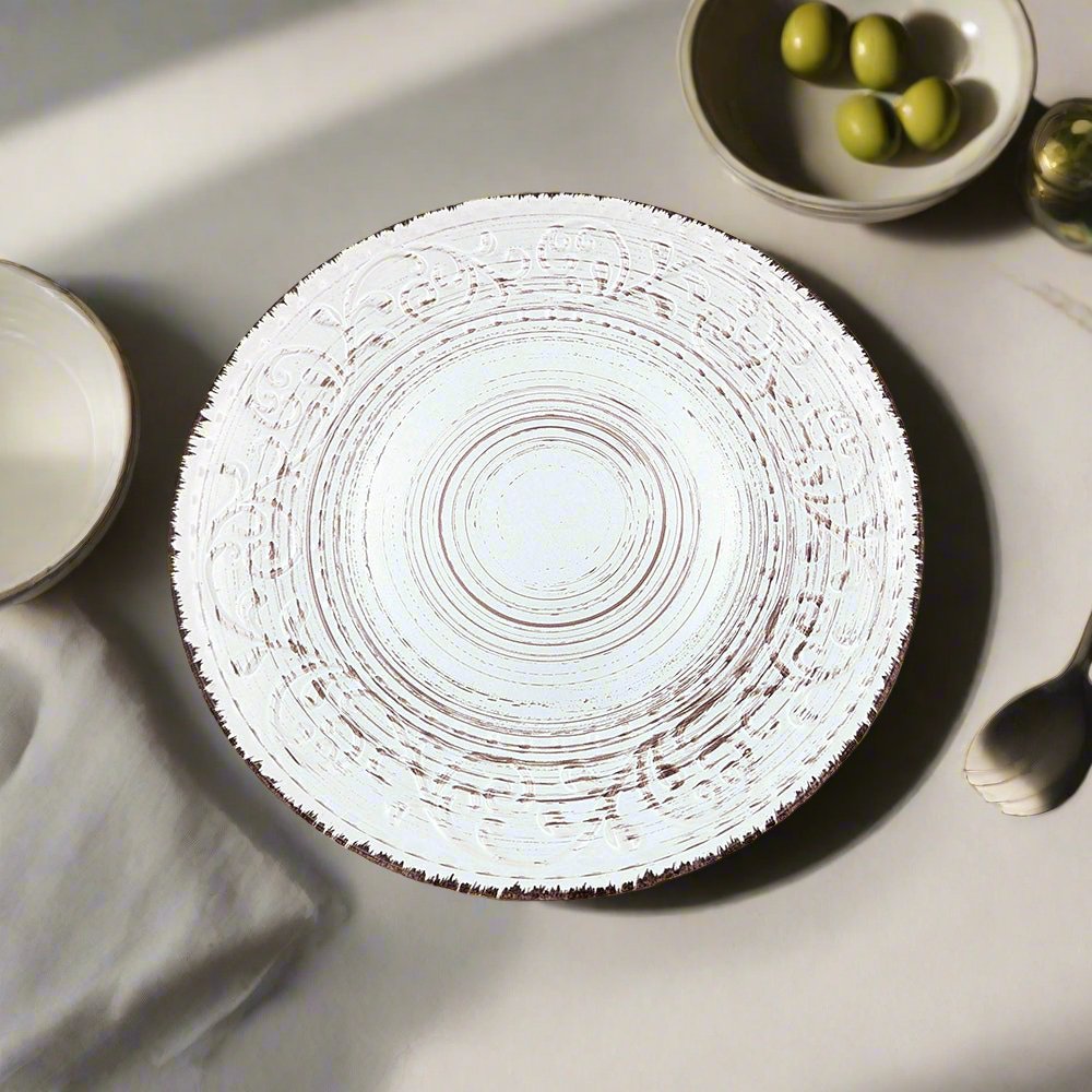 Rustic Fare Dinner Ceramic Plate Cream - Luxury Co