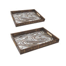 Rustic Serving Trays, Set of 2 Gold & ChampagneLuxury Co