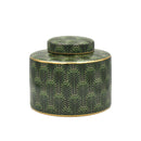 Selangor Palm Leaf Ginger Jar 20cm Green/GoldLuxury Co