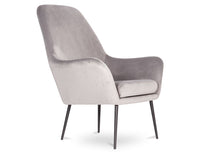 Soho Lounge Chair Modern Light Grey VelvetLuxury Co